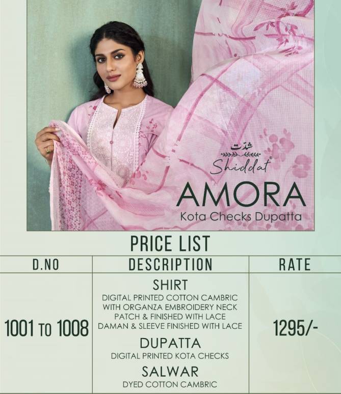 Amora By Shiddat 1001 To 1008 Printed Heavy Dress Material Wholesale Shop In Surat